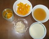 簡単豆花とうふぁ♪トッピング桃アーモンド作り方11写真