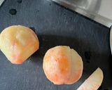 桃とクリームチーズのせ雑穀パン作り方2写真