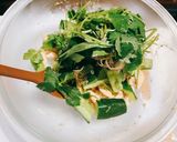 簡単！鶏ムネ肉と香味野菜のわさび和え作り方7写真