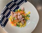 レンジ簡単キムチデミ味オムライス弁当作り方1写真