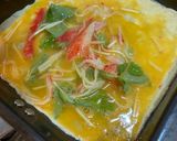 お正月♪カニカマと三つ葉の厚焼き玉子作り方3写真