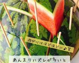 夏を楽しむ☆くじ引きスイカ作り方2写真