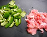 簡単！肉ピーマン炒め　レモスコ風味作り方1写真