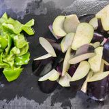 焼肉のたれdeなすの肉味噌炒め作り方1写真