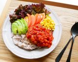 雑穀ごはんと大豆ミートバーグのロコモコ♪作り方4写真
