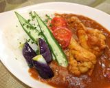 チキンウイングと夏野菜の トマトカレー作り方15写真