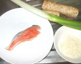 鮭のお好み焼き♪簡単山芋フワフワ長ネギ作り方1写真