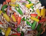 簡単ランチ！鶏肉と素麺のガパオチャンプル作り方5写真