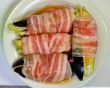 タサン志麻☆ナスの豚バラ肉巻きレンジ蒸し作り方2写真