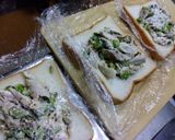 GOODﾓｰﾆﾝｸﾞ鯖ﾏﾖSAND＆スープ作り方4写真