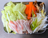 野菜たっぷりごま豆乳煮込み焼きそば作り方3写真