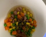 レンジ簡単中華風梅タコライス味炒飯弁当作り方4写真
