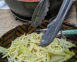 糖尿＆高血圧ＯＫ＊株セロリの鍋パスタ作り方12写真