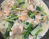 鶏モモ肉と小松菜のクリーム煮作り方9写真