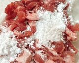味研焼肉の生だれ 時短豚肩ロースでレンジ青椒肉絲作り方4写真