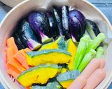 今日の晩御飯！野菜と豚バラの蒸籠蒸し作り方7写真