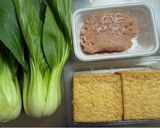 青梗菜と厚揚げの鶏そぼろあんかけ作り方1写真