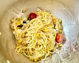 冷製パスタ！夏野菜のクリチ梅ダシダハニー作り方5写真
