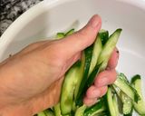 薄切りきゅうりの中華風甘酢和え作り方1写真