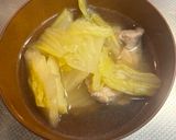 白菜と鶏肉のさっと汁作り方5写真
