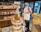 こたつの上のウェディングケーキ作り方8写真