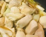 鶏肉と長ネギのめんつゆみりんしょう油炒め作り方2写真