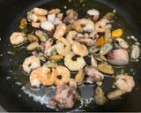 ムール貝出汁のシーフードパスタ作り方3写真