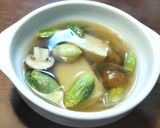 イタドリのサシボ・茸・冷凍豆腐のスープ作り方7写真