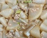大根と鶏ミンチの煮物♪作り方4写真