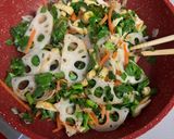 大根菜とレンコンの炒め物♪作り方3写真