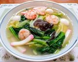 今夜の夕飯!白菜とエビのあんかけラーメン作り方10写真