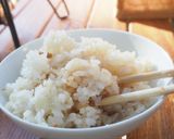 かに缶とニンニク炊き込みご飯作り方3写真