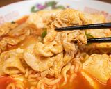豚肉とキムチと豆腐の辛ラーメン作り方10写真