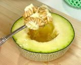 メロンの器で🍈メロンフルーツポンチ作り方1写真