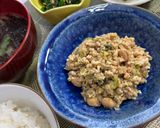 鶏ミンチと蒸し大豆のゆず味噌炒め♪作り方5写真