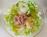 ワンボールレンジ、ツナの柚子胡椒パスタ！作り方2写真