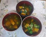 夏⛅の味噌汁❗南瓜オクラ☺(^q^)⛄☕作り方12写真
