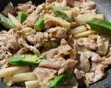 ☆豚肉と長芋、オクラのしょうが炒め☆作り方4写真