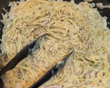【ワンパン】青のりクリームパスタ作り方6写真