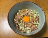 【冷凍牛丼の具 アレンジ】汁なし牛カルビ風うどん作り方5写真
