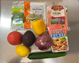 キヌアとレンズ豆のコロコロサラダ作り方1写真