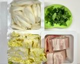 フライパンでベーコンと白菜の重ね蒸し作り方1写真