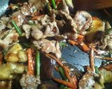 【野菜消費！】豚肉とナス🧧旨酸あん炒め🐼作り方3写真