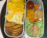 レンジクリーミー梅トマト味オムライス弁当作り方17写真