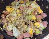 豚肉キャベツしめじのふわふわ卵味噌炒め作り方5写真