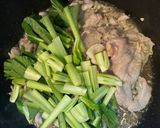 お手軽材料♪豚こま小松菜中華丼風！作り方4写真
