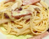 ベーコンのジェノベーゼ・クリームパスタ作り方5写真