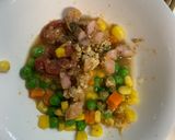 レンジ簡単梅味噌クリーム味オムライス弁当作り方4写真