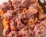 レンチン　ひき肉丼作り方2写真