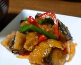 節約鯖のカラフル野菜甘辛タレ炒め作り方6写真